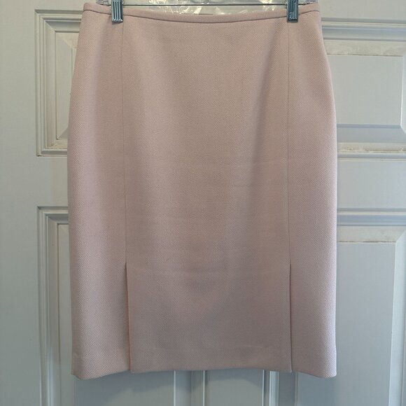 Calvin Klein Women's Blush Lined Pencil Zipper Skirt Size 6 - Picture 1 of 7